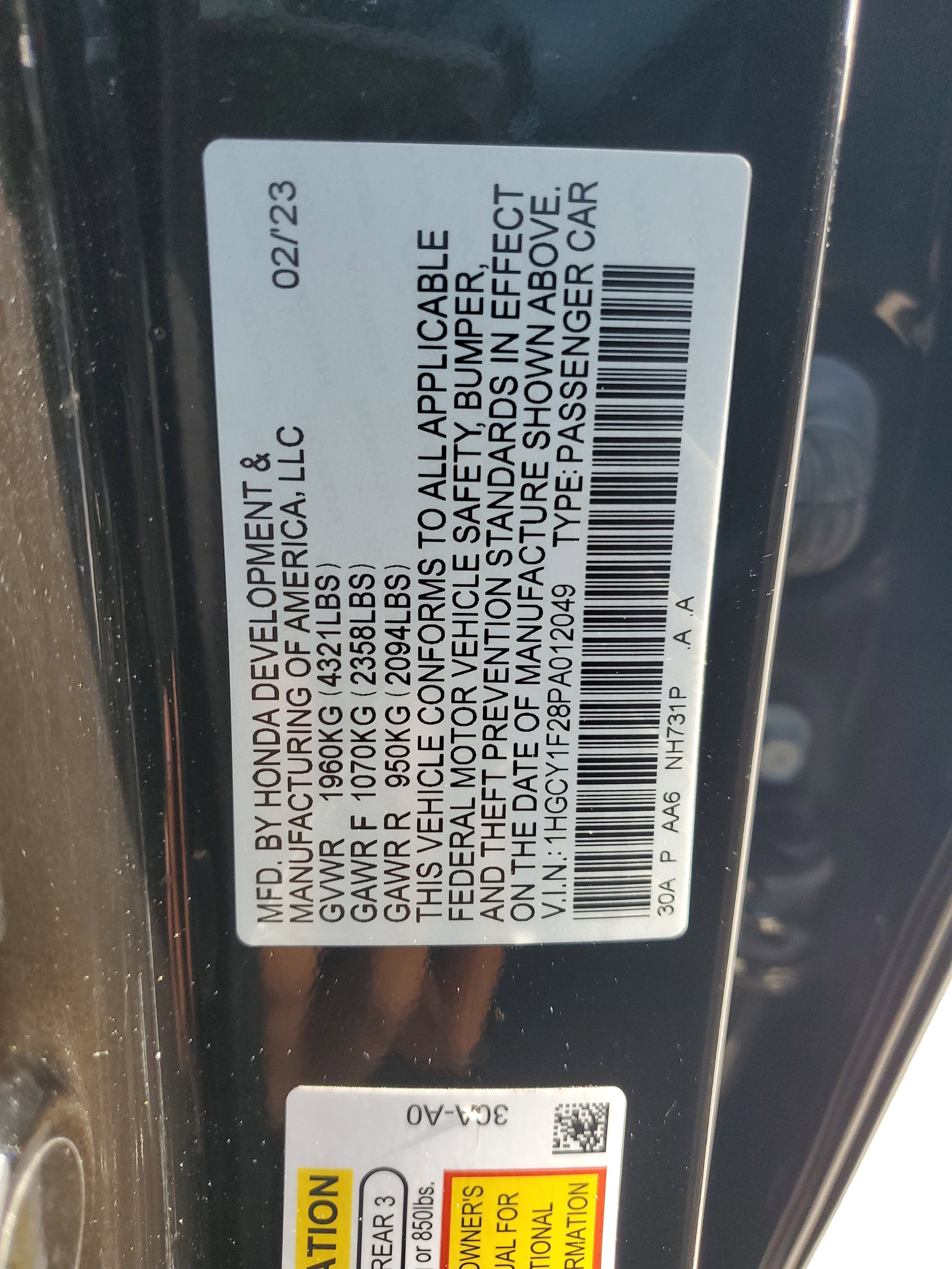 2023 Honda Accord Sedan LX