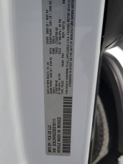 2025 RAM ProMaster Cargo Van Tradesman