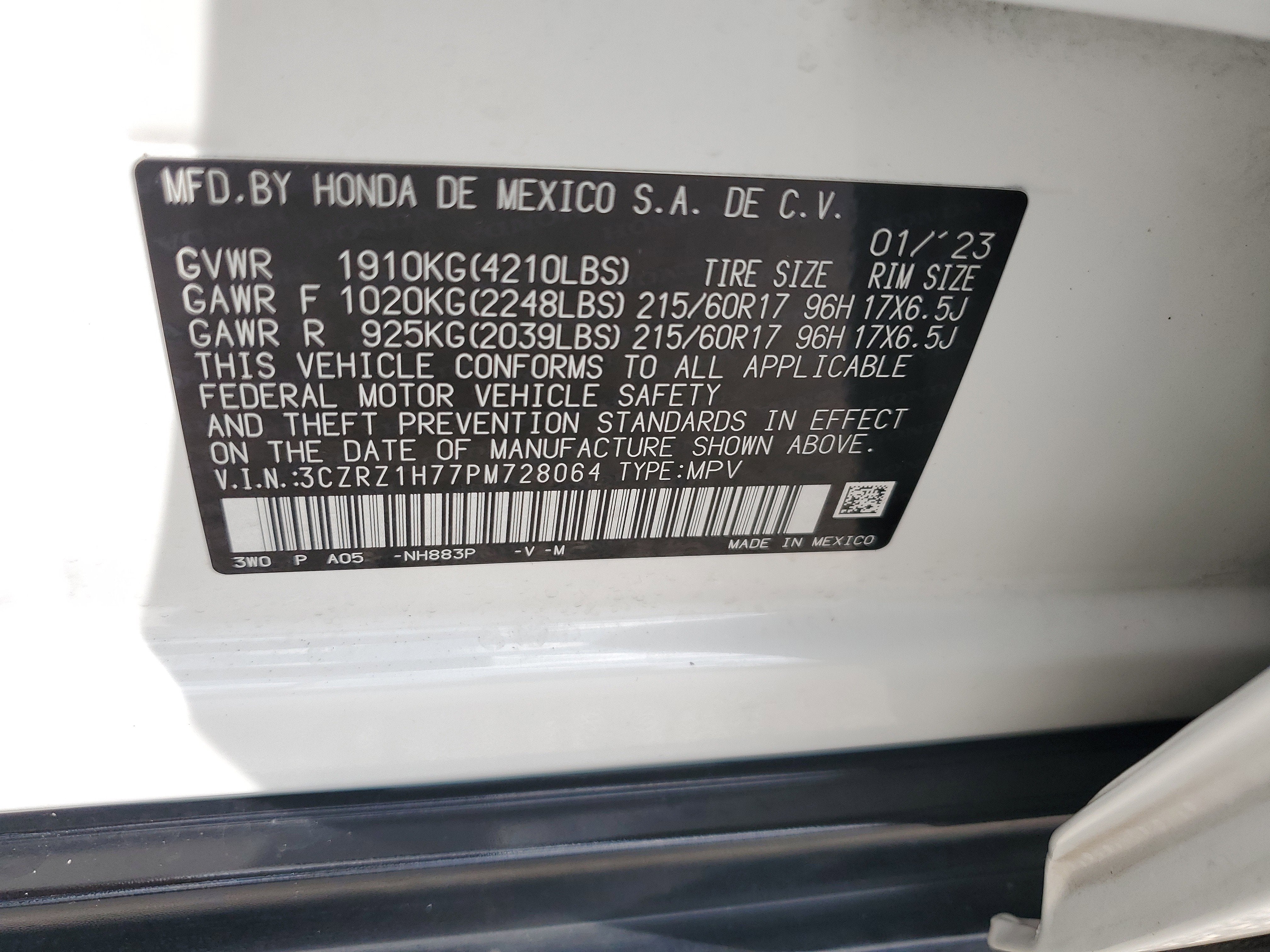 2023 Honda HR-V EX-L