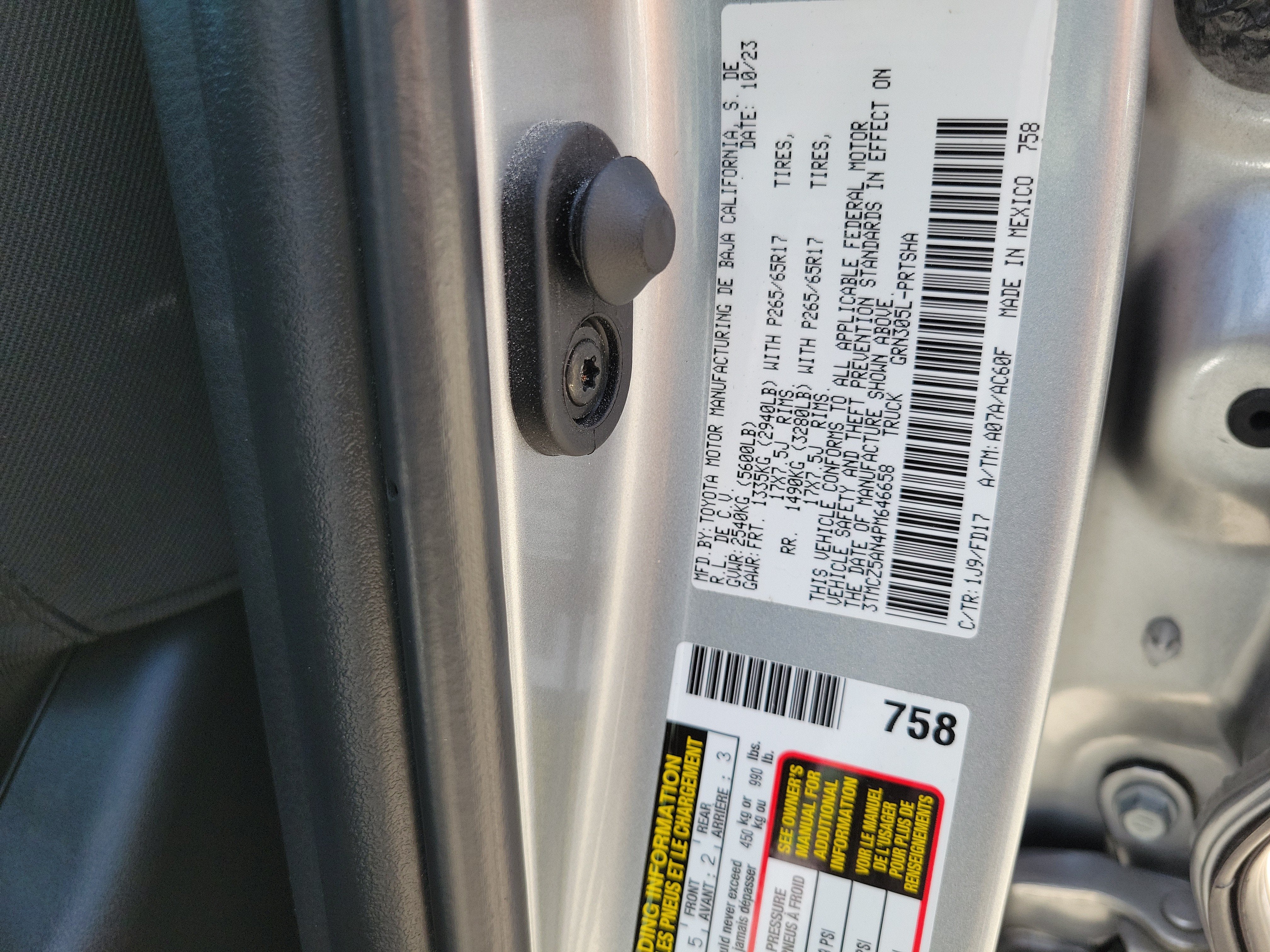 2023 Toyota Tacoma 4WD SR