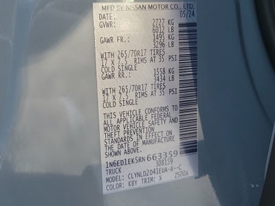 2024 Nissan Frontier PRO-4X 4WD