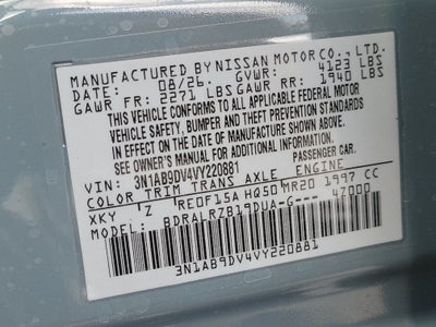 2027 Nissan Sentra SR Midnight Edition