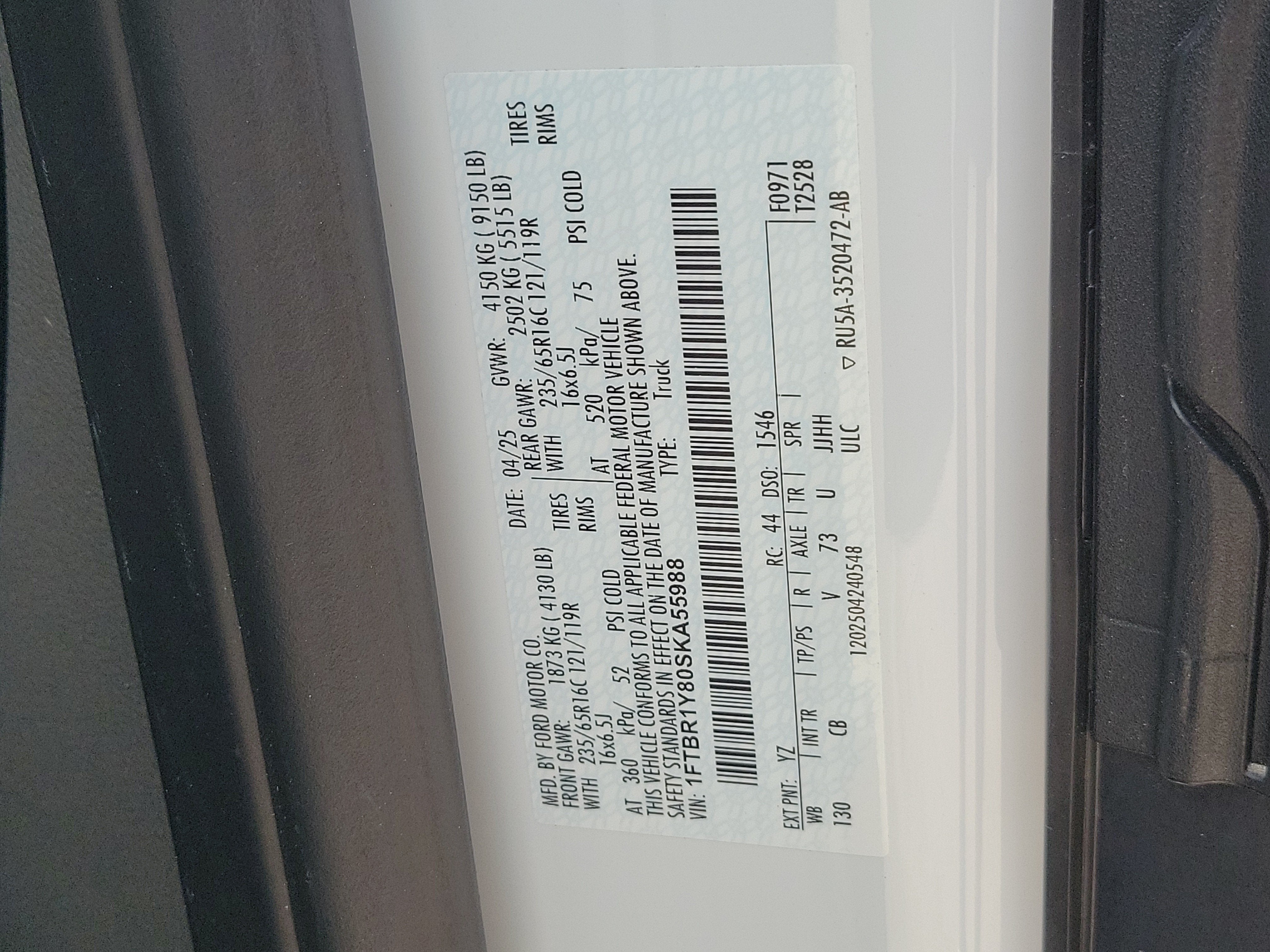 2025 Ford Transit Cargo Van Base