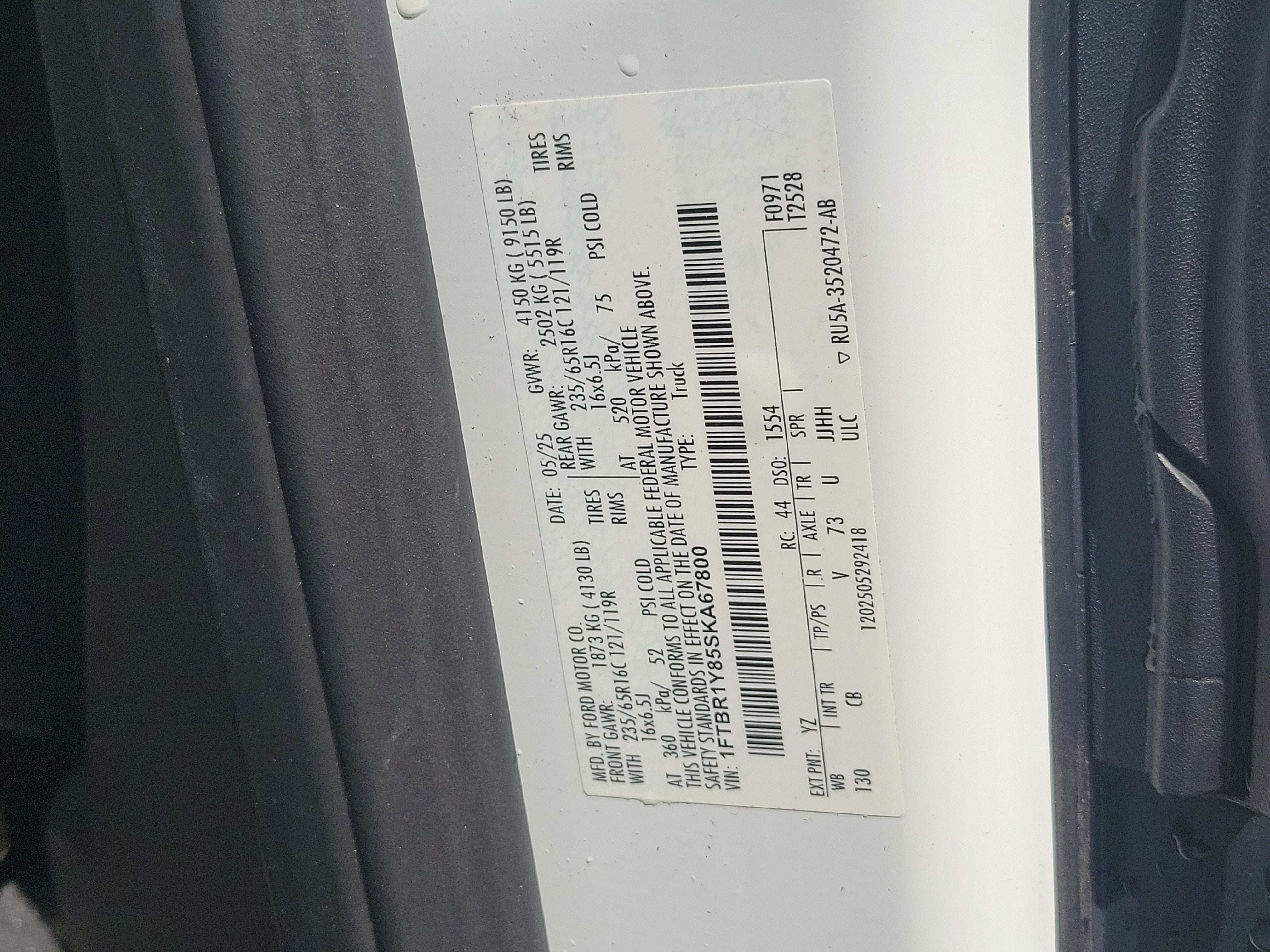 2025 Ford Transit Cargo Van Base