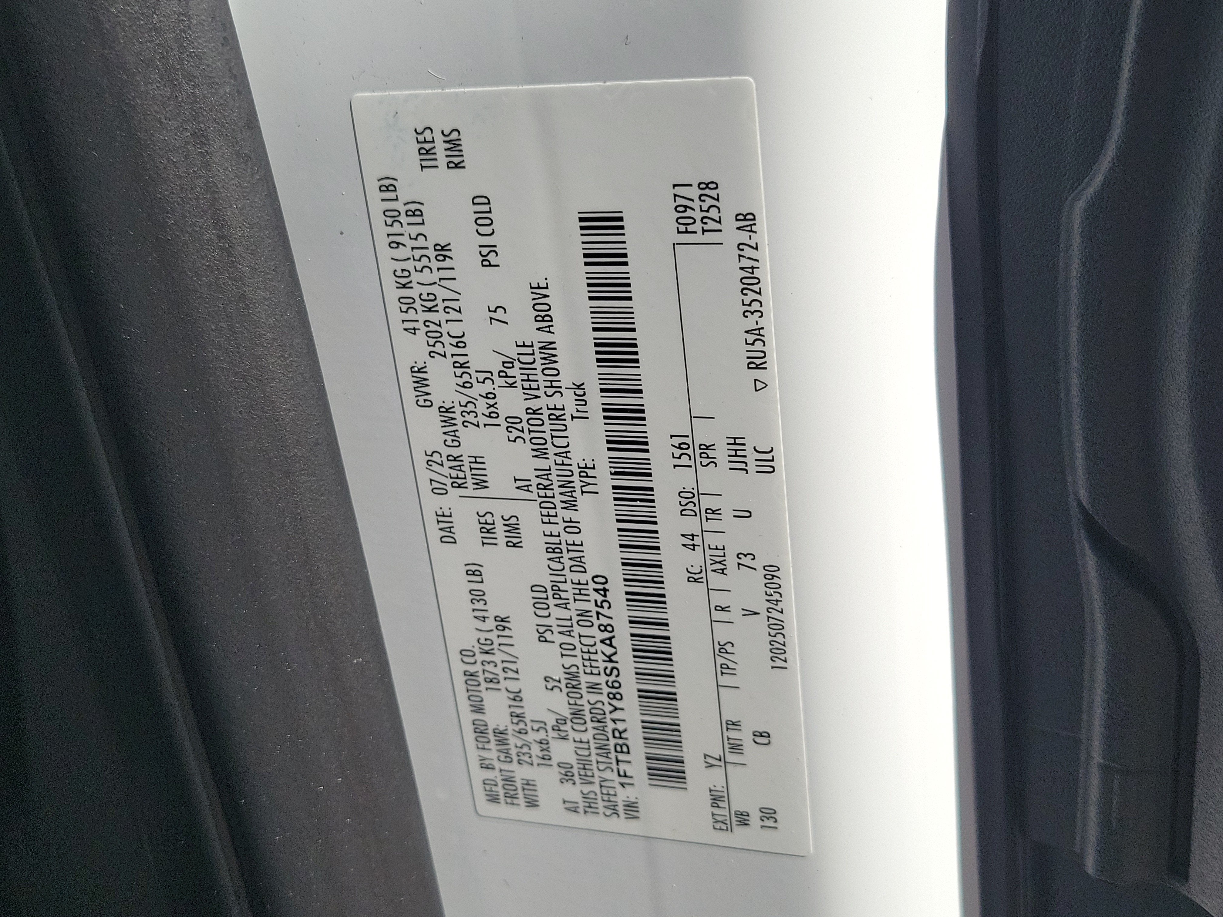 2025 Ford Transit Cargo Van Base