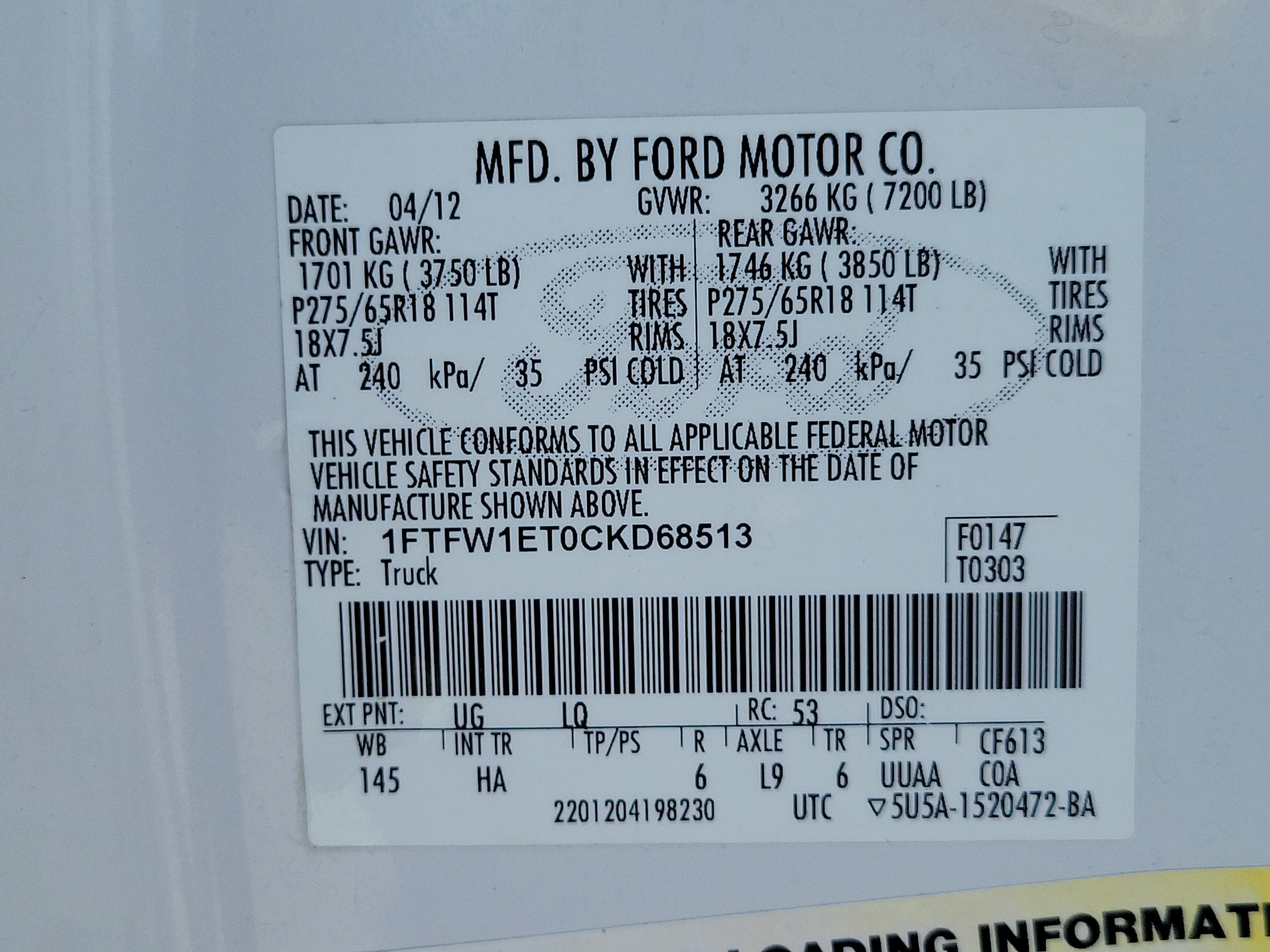 2012 Ford F-150 Lariat 4WD