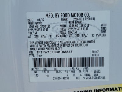 2012 Ford F-150 Lariat 4WD