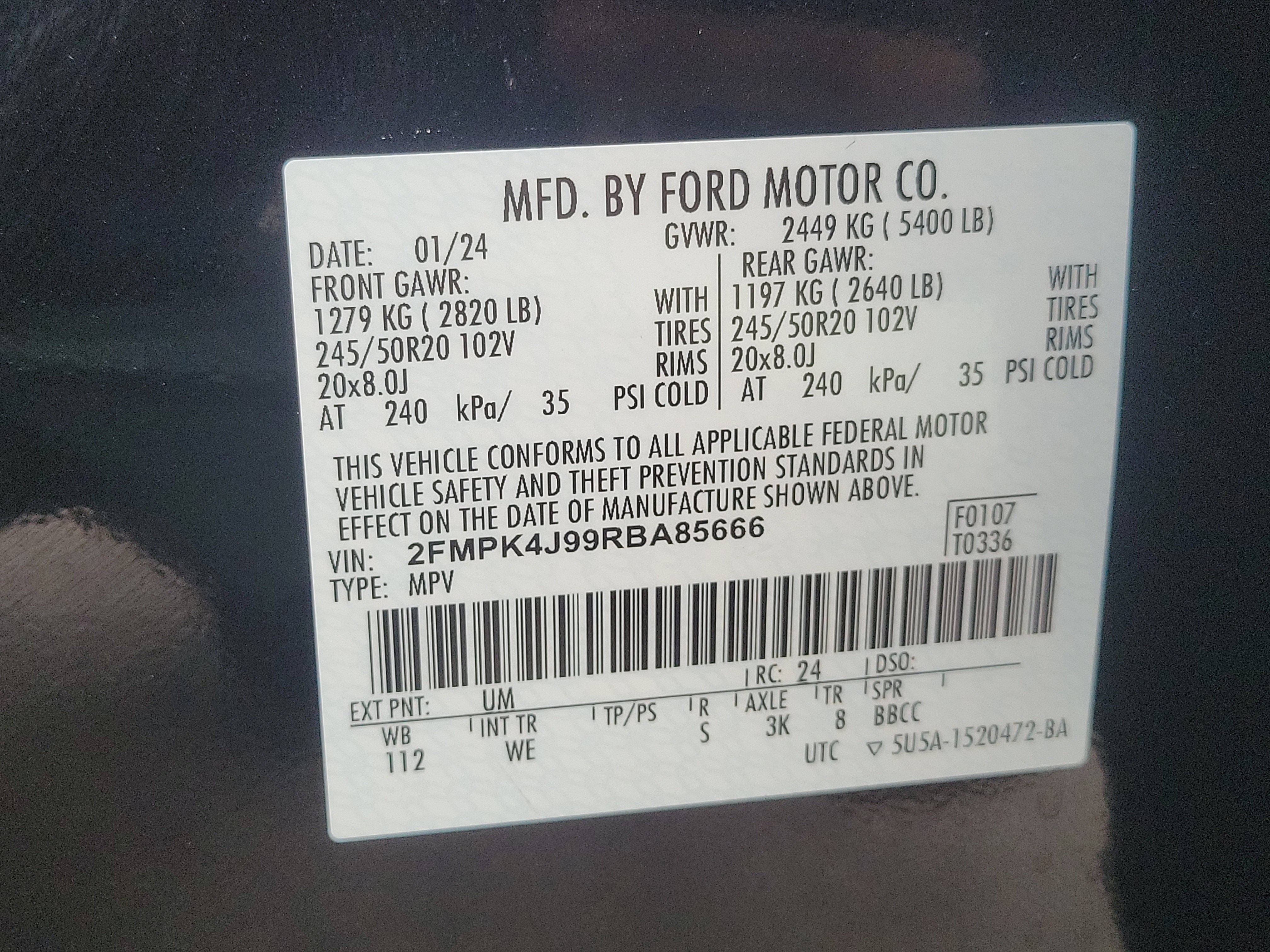 2024 Ford Edge ST-Line 4WD