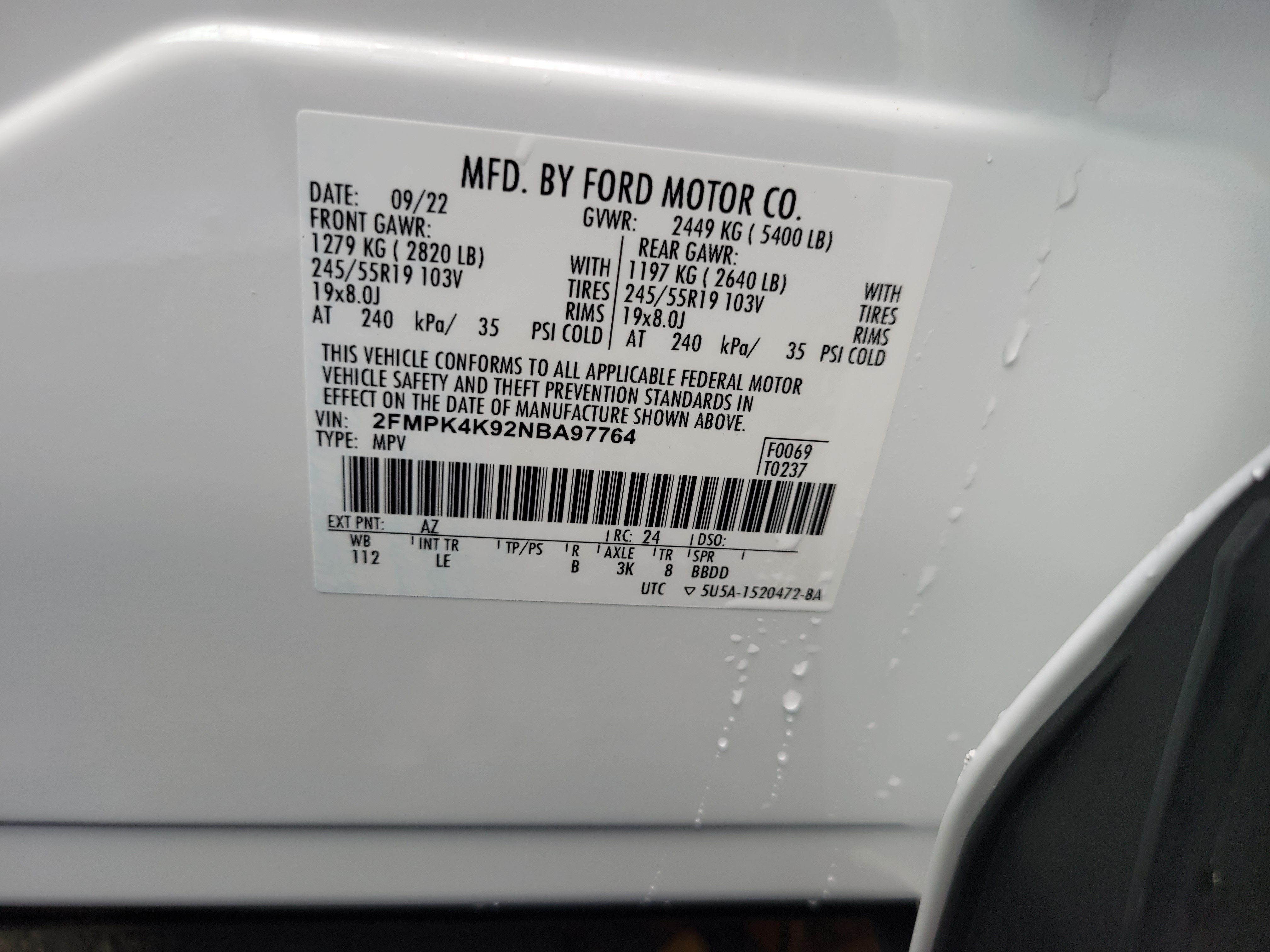 2022 Ford Edge Titanium 4WD
