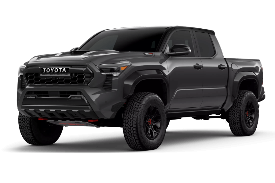 Toyota Tacoma TRD Pro in Underground with Black in three quarter angle.